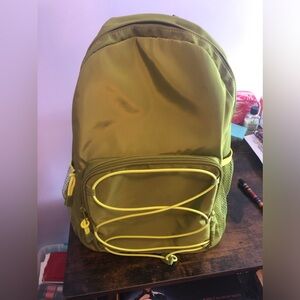 Wild Fable chartreuse green satin back pack.